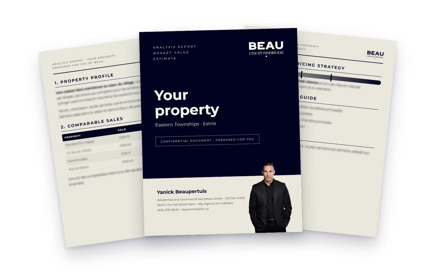The BEAU analysis report provided with every estimate: comparative market analysis, pricing strategy and presentation guide